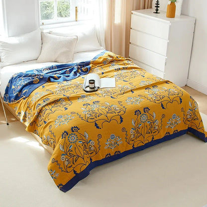Boho Mandala Reversible Gauze Blankets - 100% Cotton - Multiple Colors