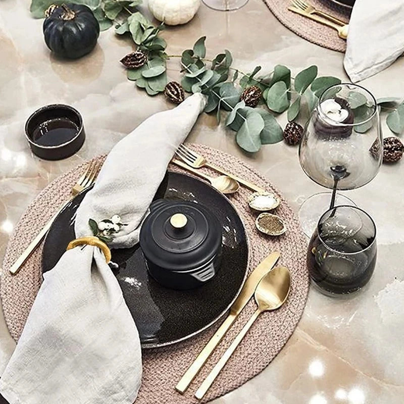 Handmade Natural Bamboo Napkin Rings - 6 Piece Set