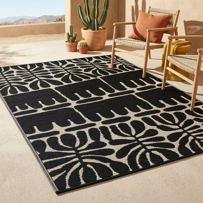 Serowe - Black &amp; White Reversible Outdoor Rug