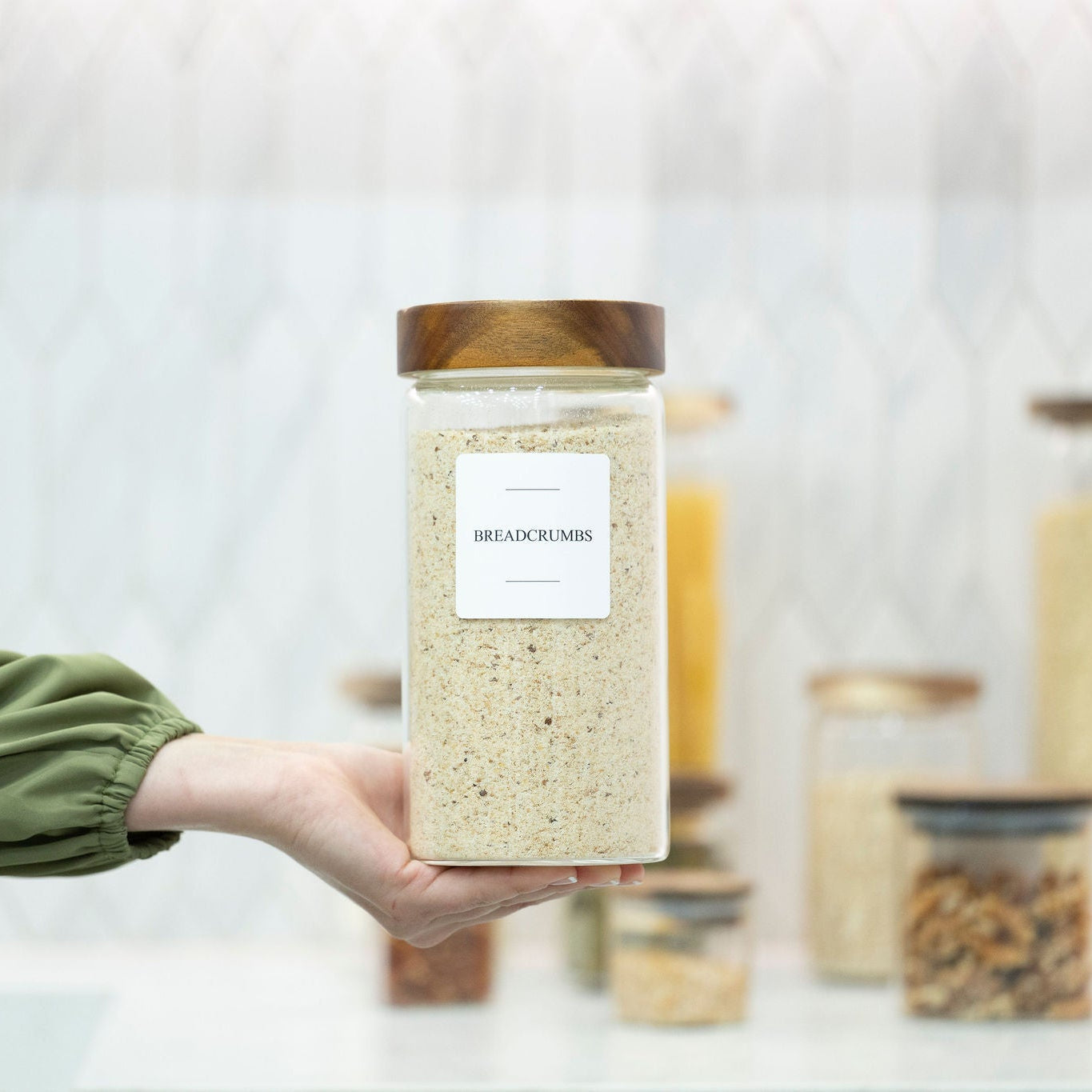 Acacia Lid Glass Storage Jars – 5 Sizes