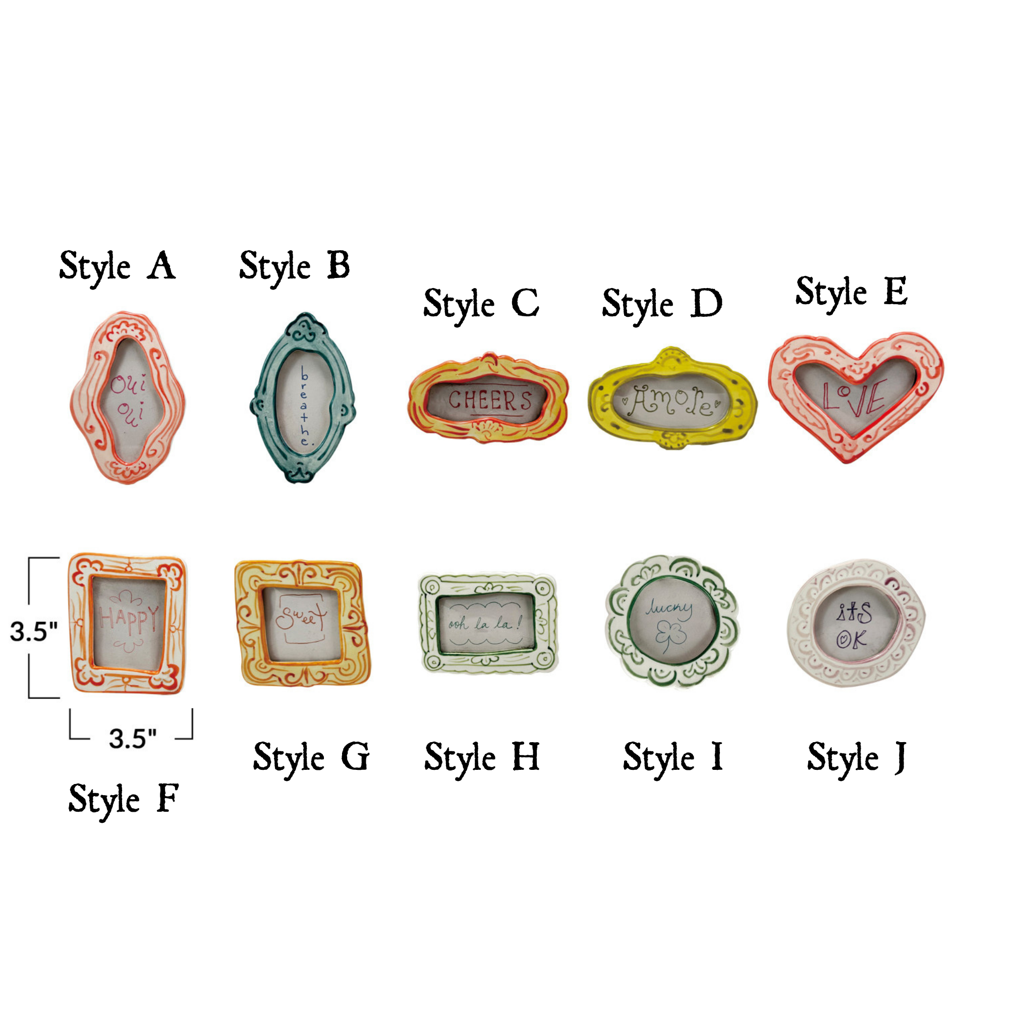 Mini Photo Frame Magnet with Saying
