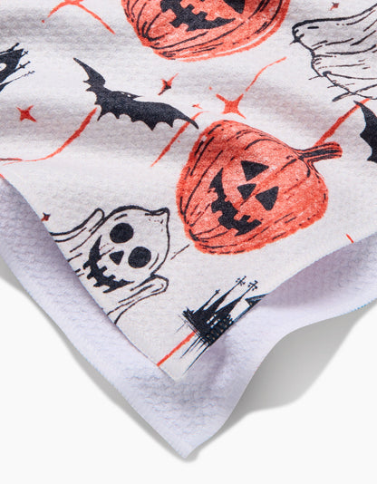 Halloween Is Here Geometry Tea Towel