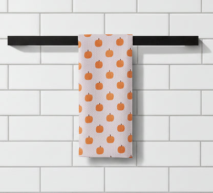 Pumpkin Patchwork Geometry Tea Towel
