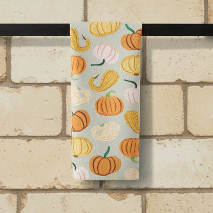 Pumpkins &amp; Gourds Geometry Tea Towel