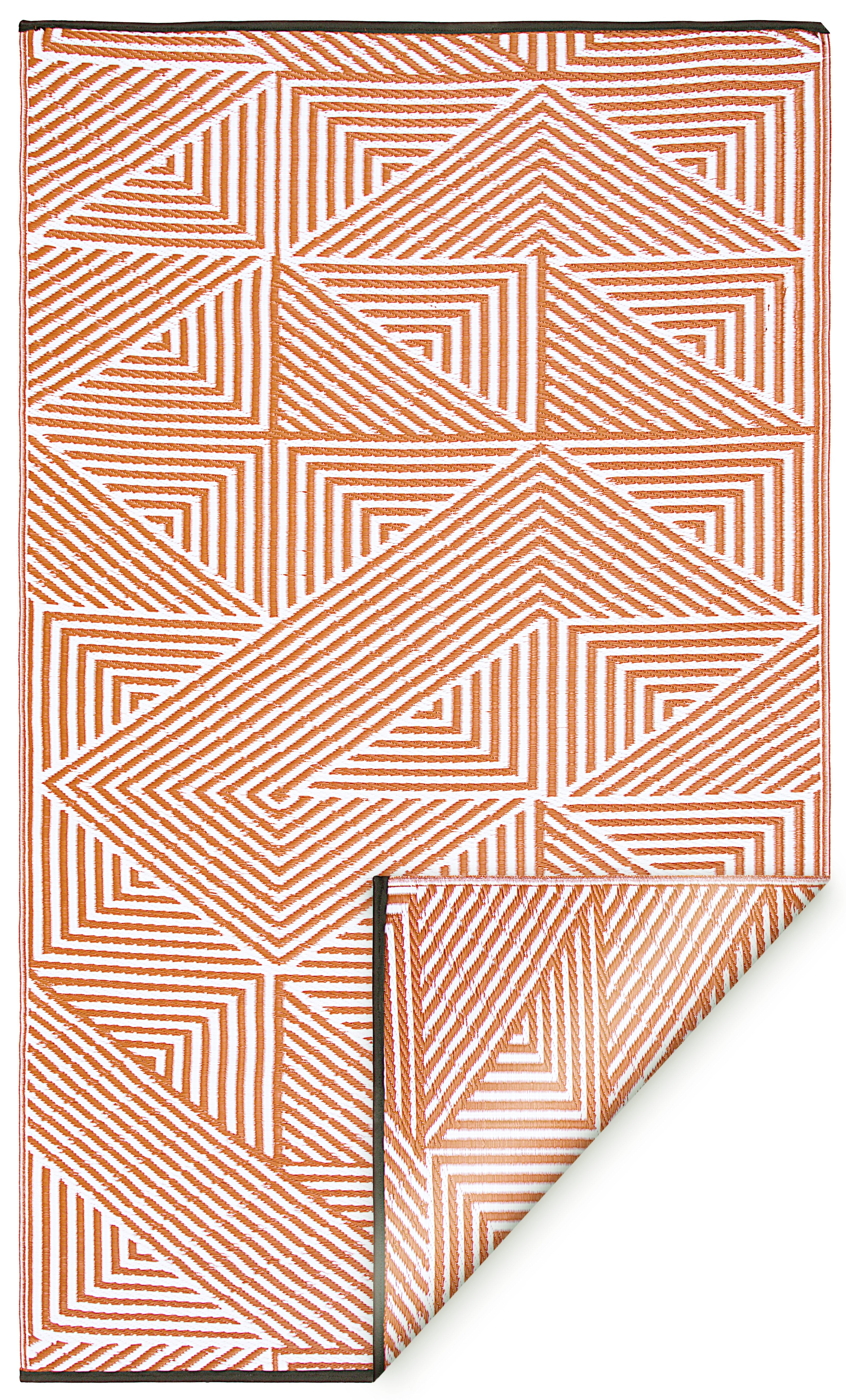 Tokyo - Burnt Orange Outdoor Rug for Patio