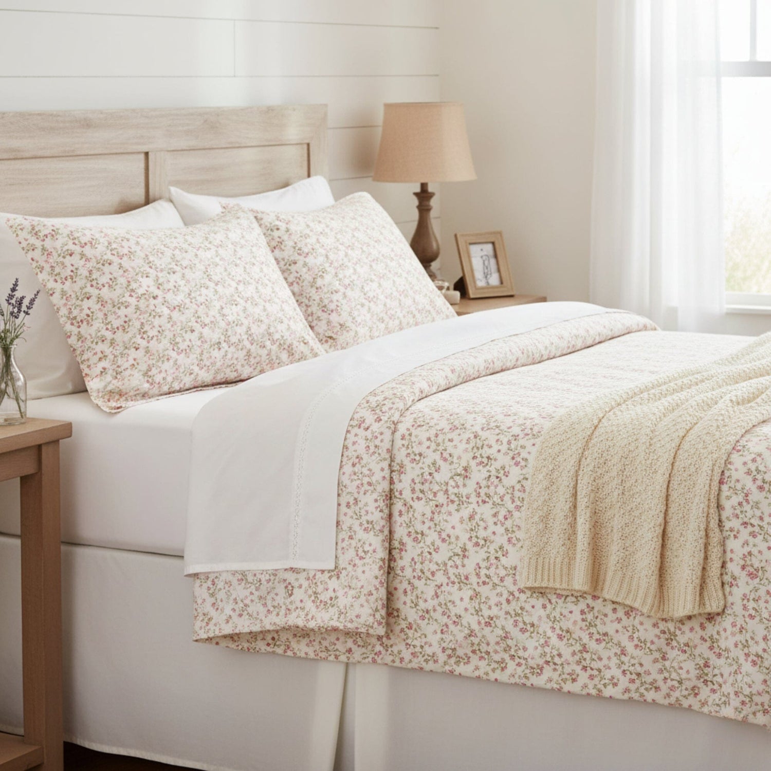 100% Cotton Coquette Sheet Set - Dainty Floral