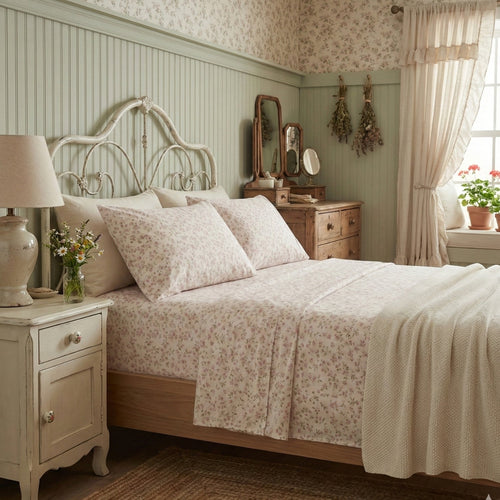 100% Cotton Coquette Sheet Set - Dainty Floral