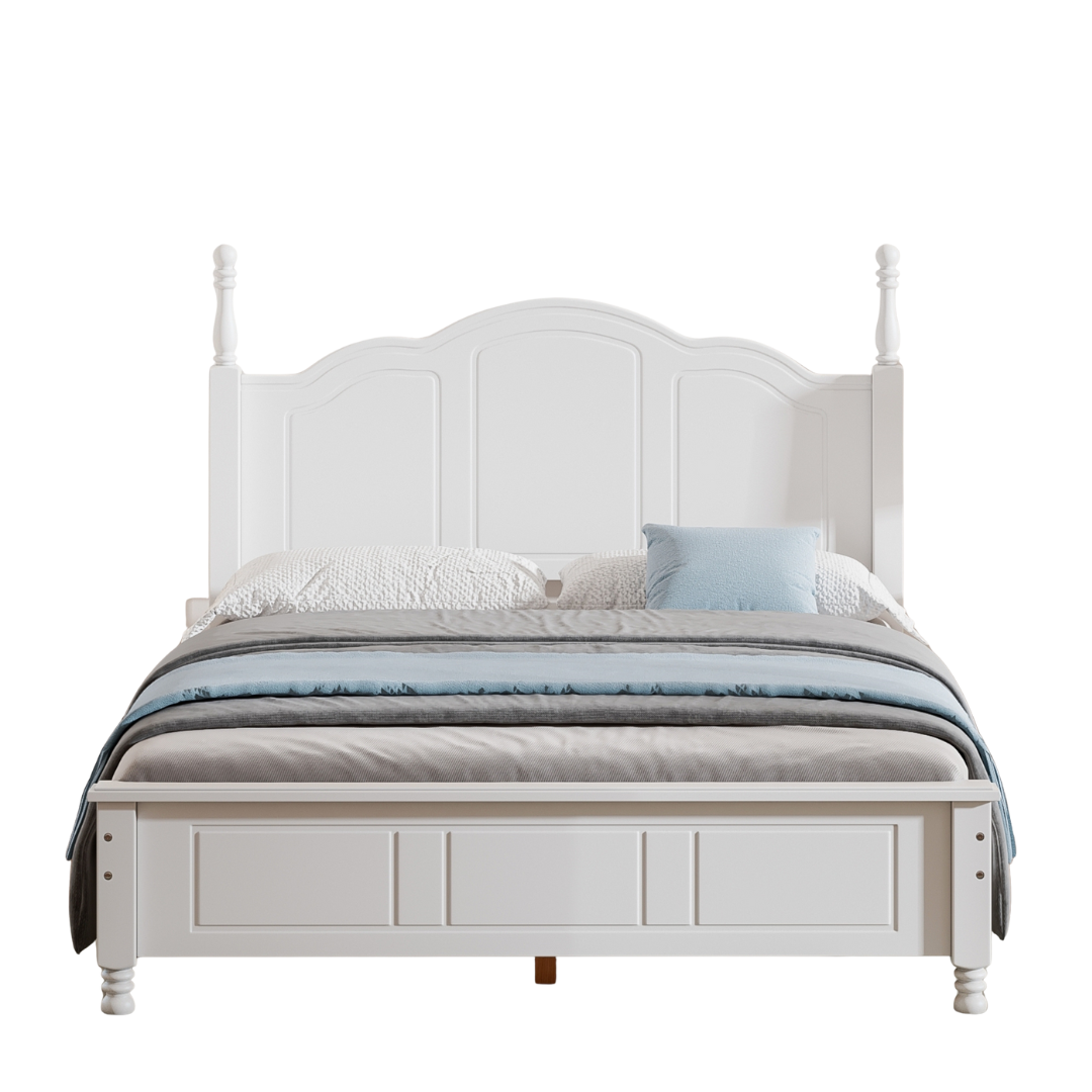 Full Size Farmhouse Bed Frame in White