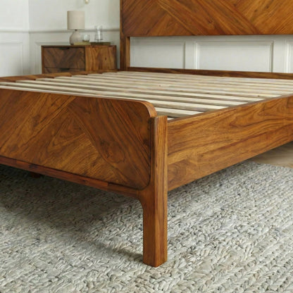 Bifrost Solid Wood Bed Frame in Walnut or Caramel