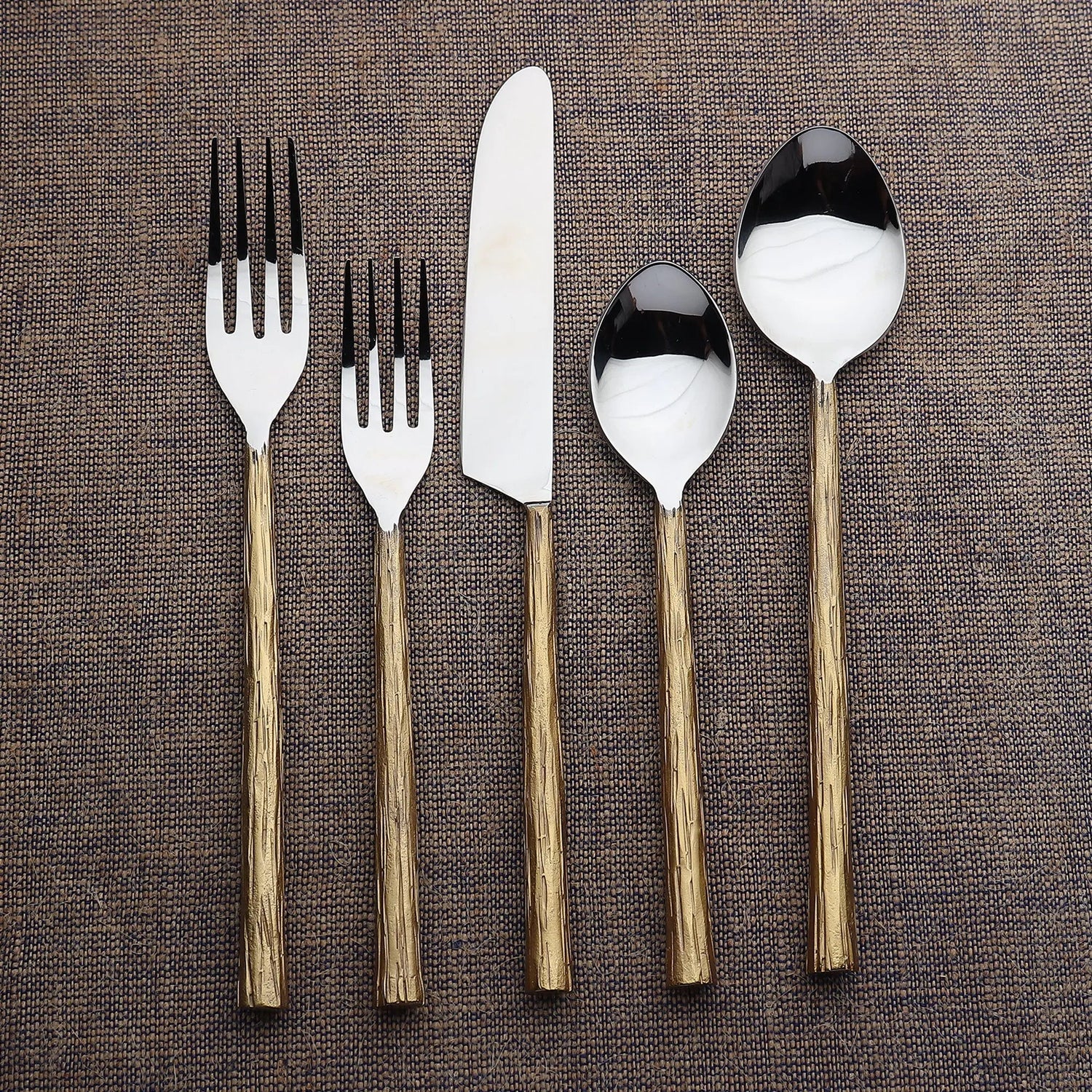Vinear Flatware in Copper or Gold - 5 Pc, 20 Pc