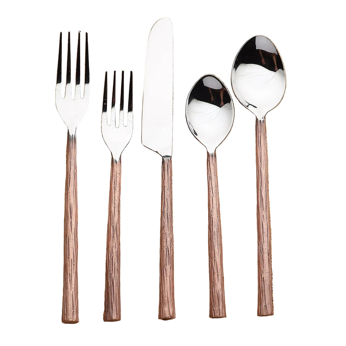 Vinear Flatware in Copper or Gold - 5 Pc, 20 Pc