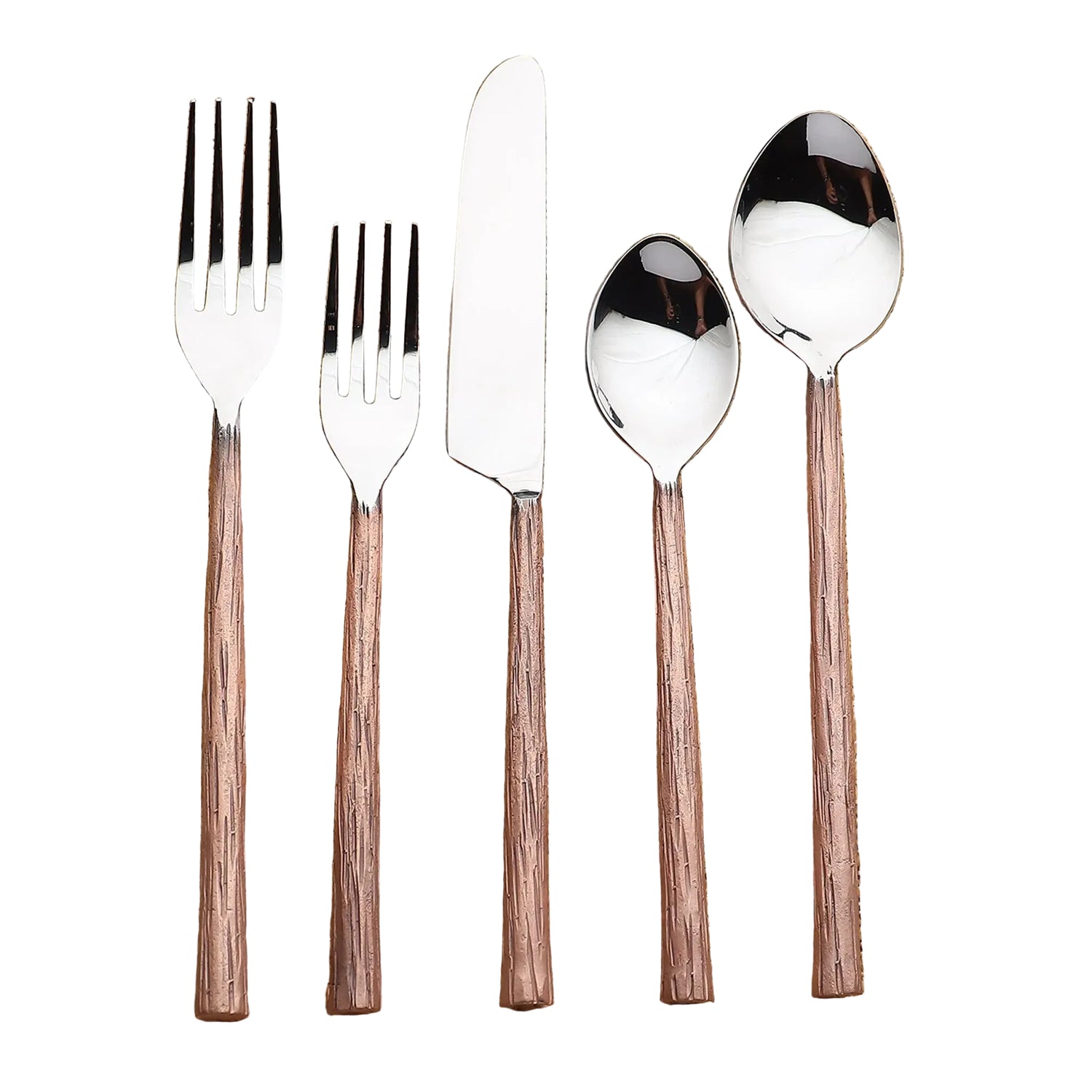 Vinear Flatware in Copper or Gold - 5 Pc, 20 Pc