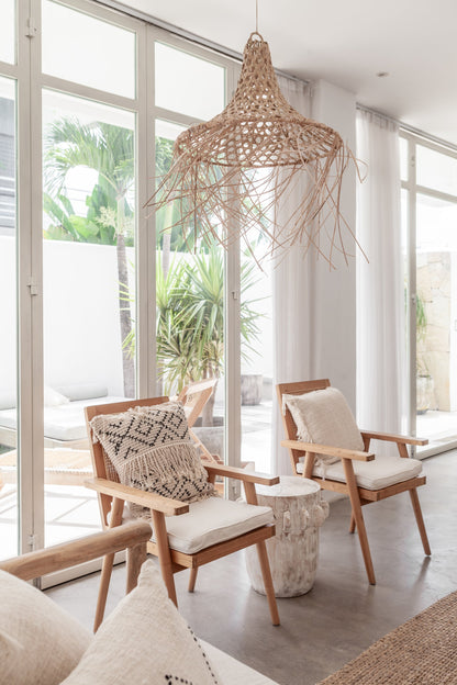 Bohemian Tasseled Macrame Throw Pillow
