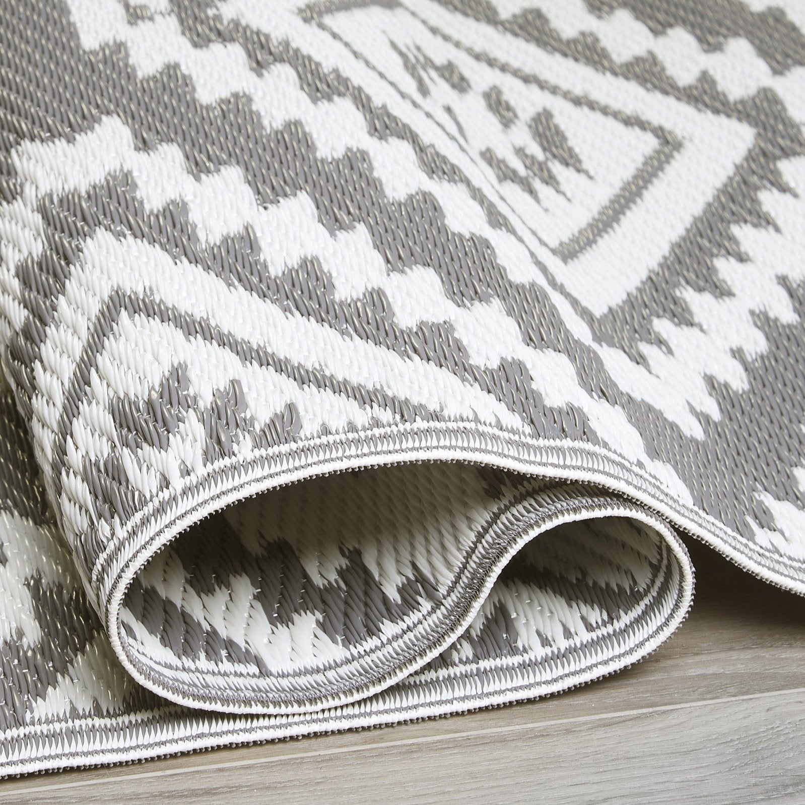 (SALE) Valencia - Gray Reversible Outdoor Rug
