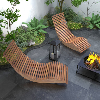 Outdoor Acacia Wood Rocking Chair