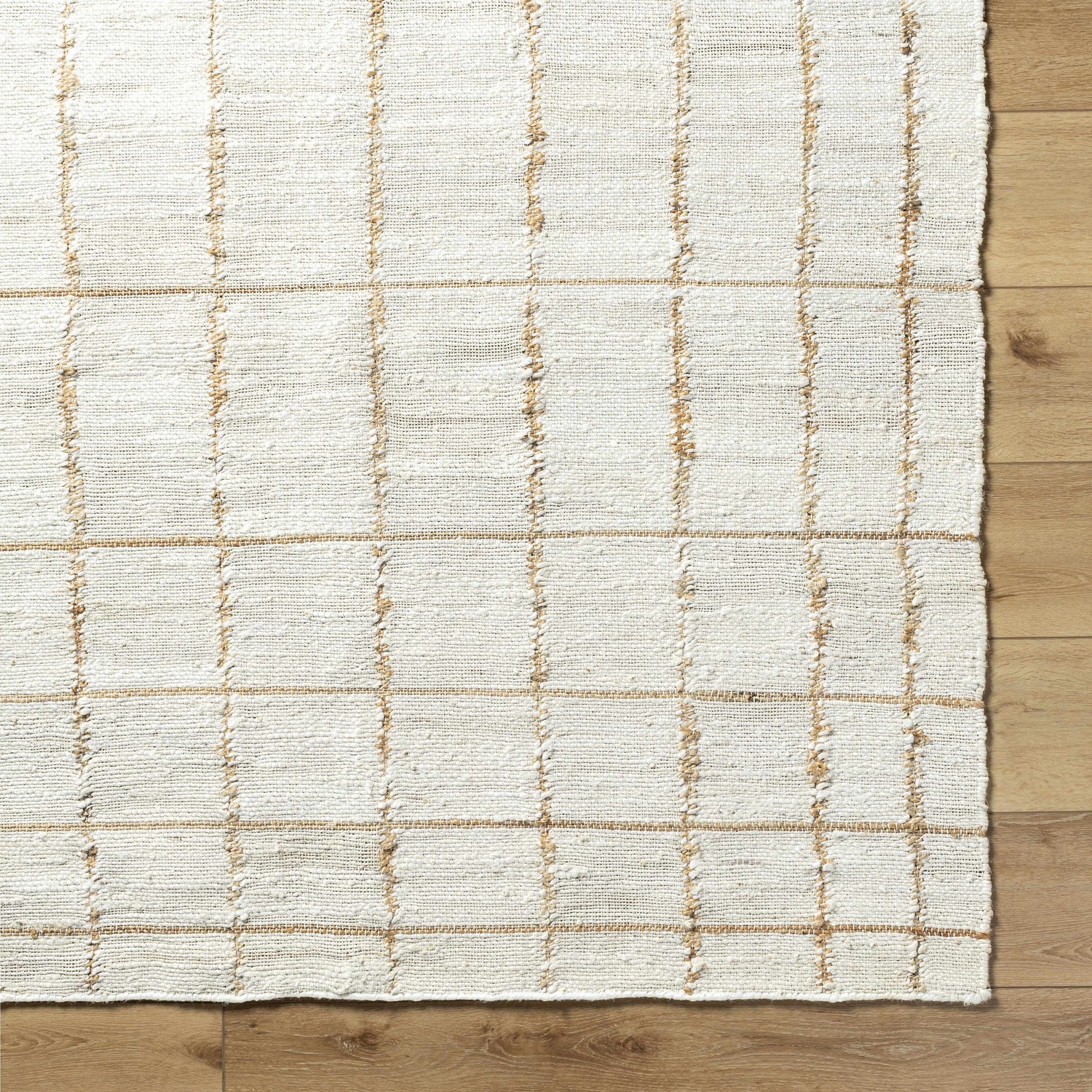 Zared Checkered Jute Area Rug
