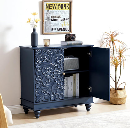 Midnight Blue Accent Cabinet