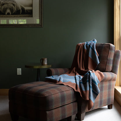 Lodge Stripe - Cotton Sustainable Knit Throw Blanket
