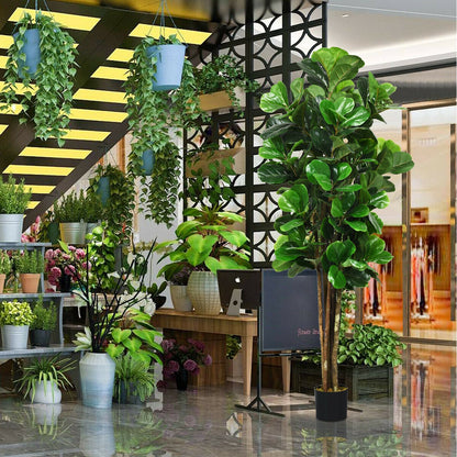 6 Ft Artificial Indoor-Outdoor Fiddle Leaf Fig Tree