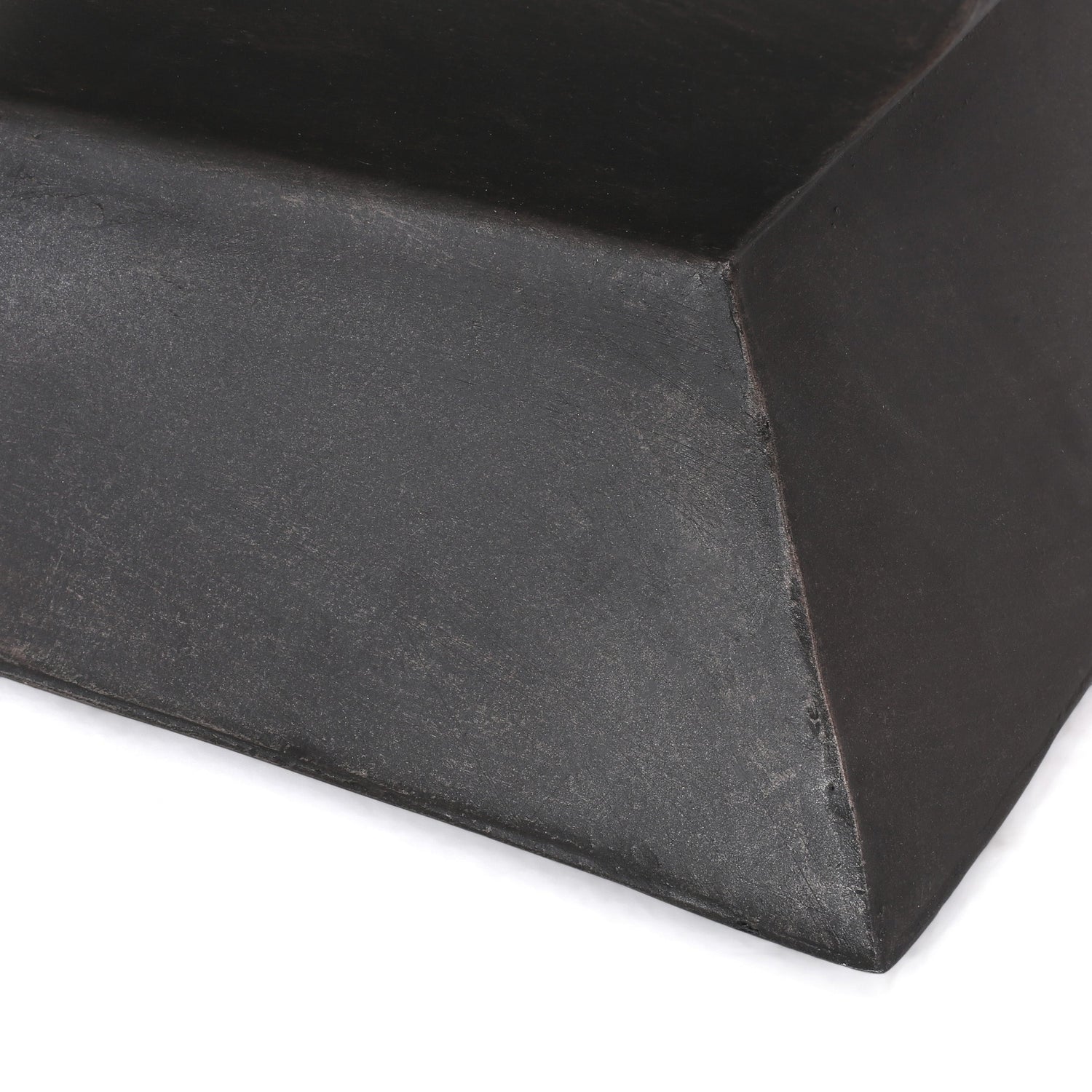 Indoor/Outdoor Lightweight Concrete Side Table in Metal Finish