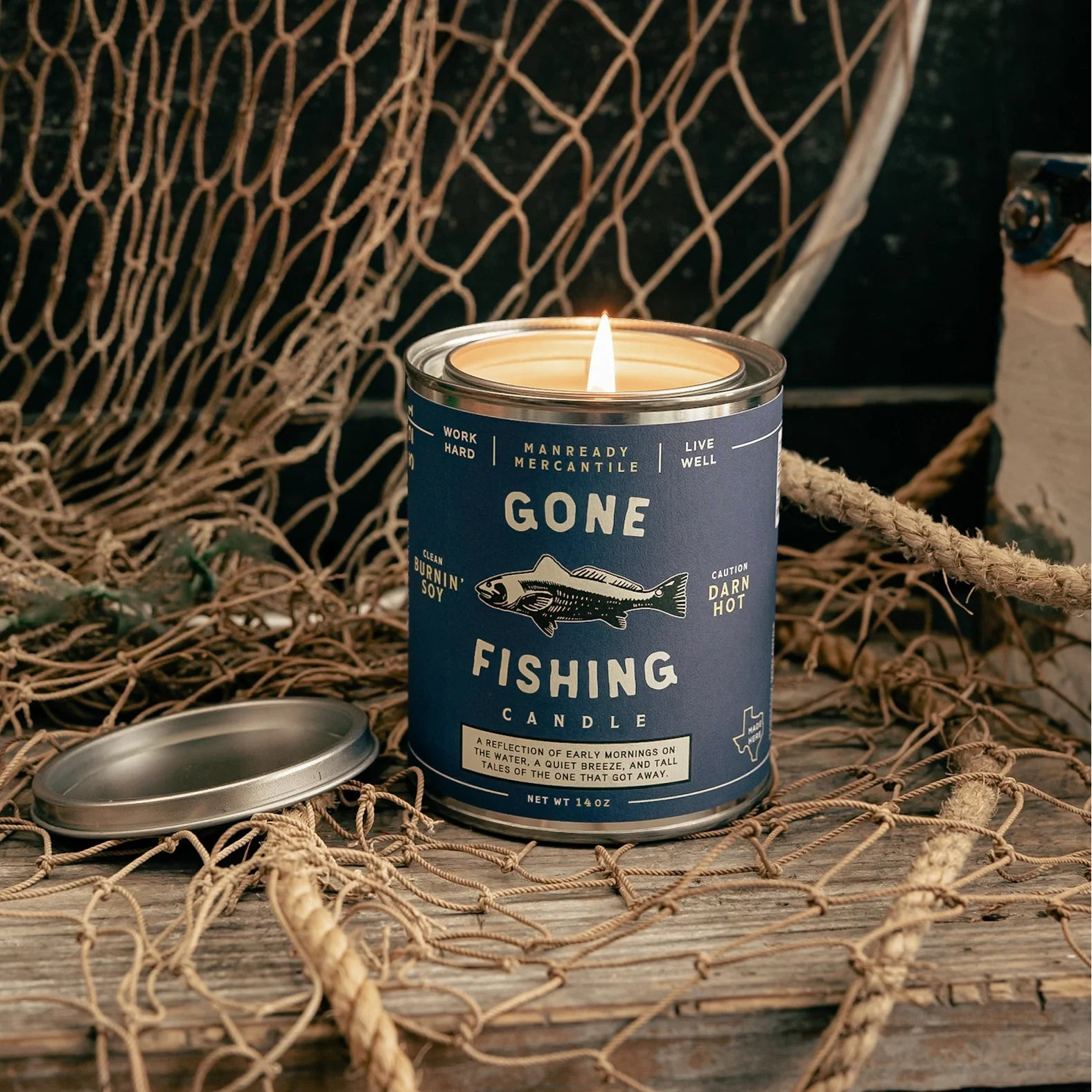 Gone Fishing Soy Candle | Manready Mercantile
