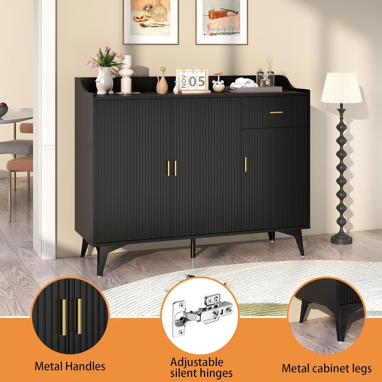 Black Sideboard Cabinet