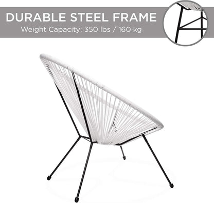 Acapulco White All-Weather Outdoor 3-Piece Patio Set