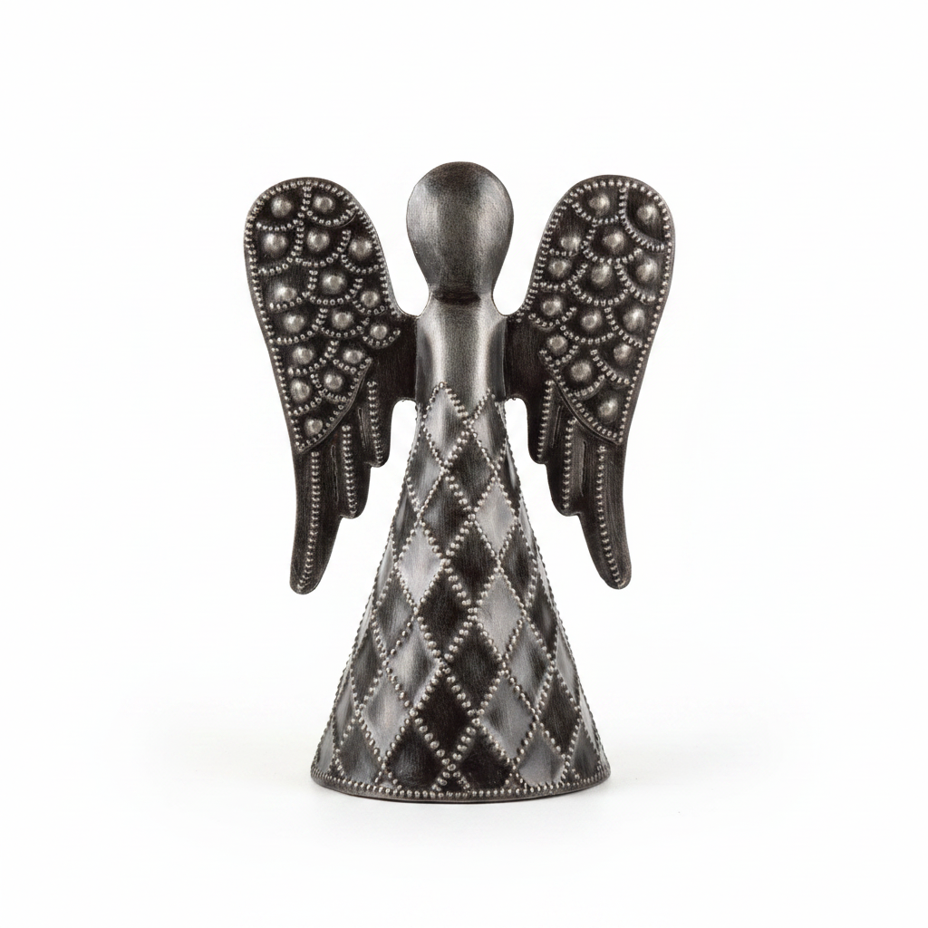 Hanadcrafted Metal Standing Angel - Medium
