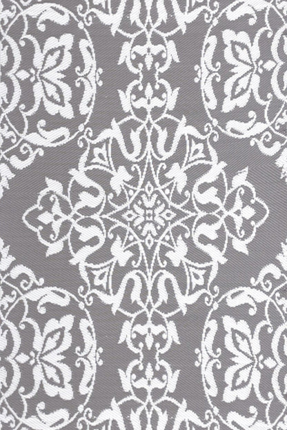 Wrought Iron Cool Grey Reversible Outdoor Mat