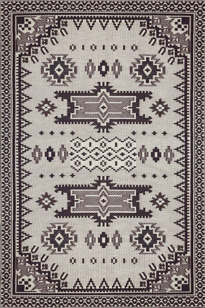 Apache Cream &amp; Brown Outdoor Mat