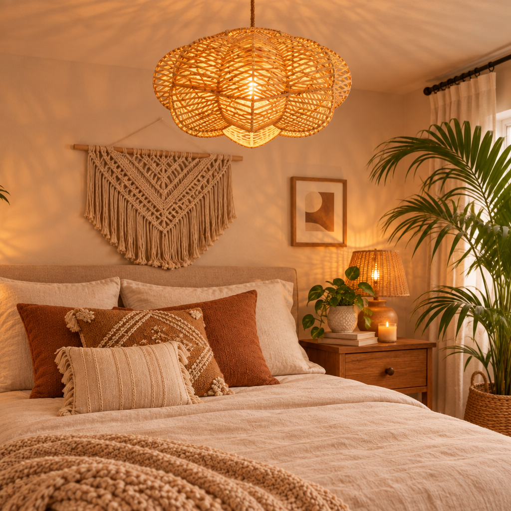 Carambola Rattan Pendant Light