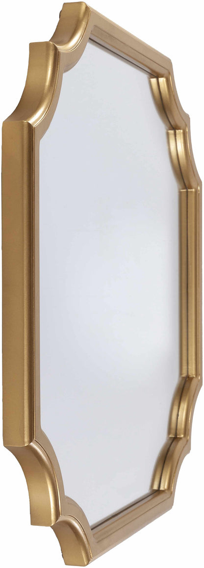Abangay Gold Contemporary Wood Frame Mirror