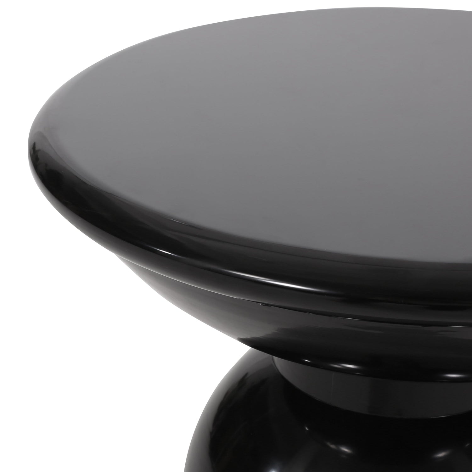 Modern Outdoor Metal End Table in Black Finish
