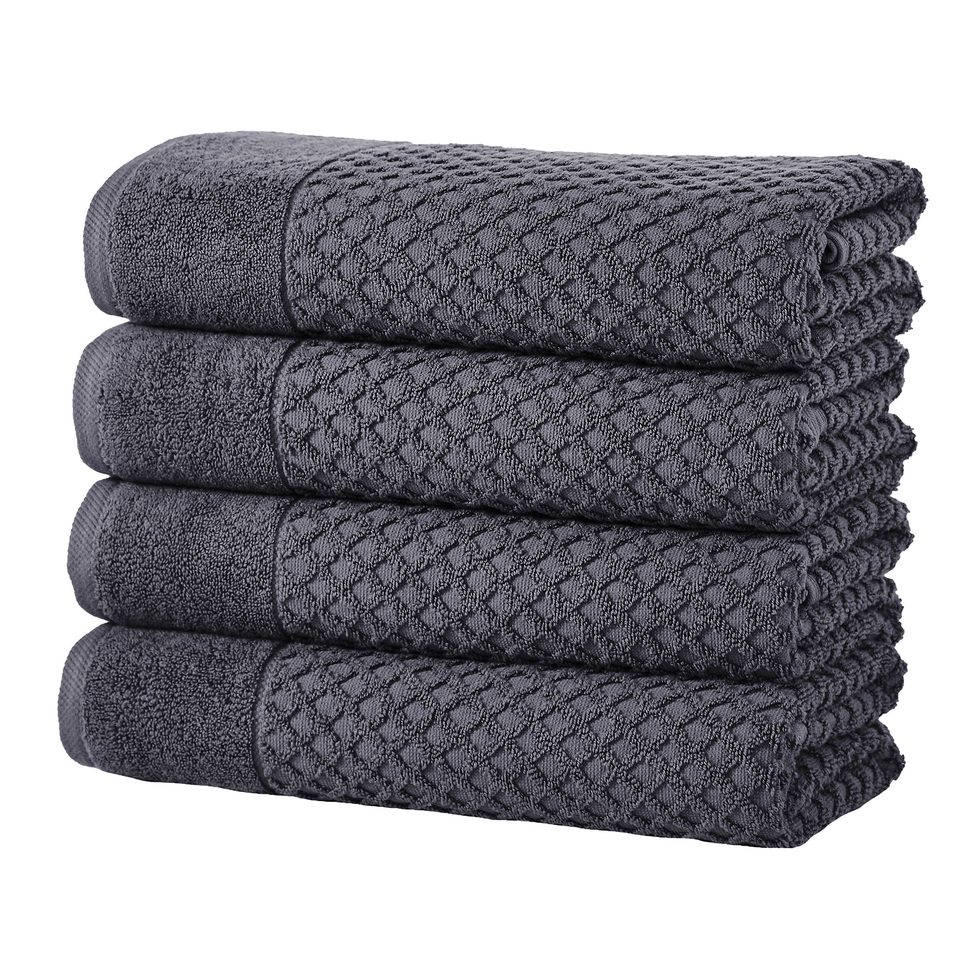Cotton Diamond Waffle Weave Bath Towel Set - Grayson Collection