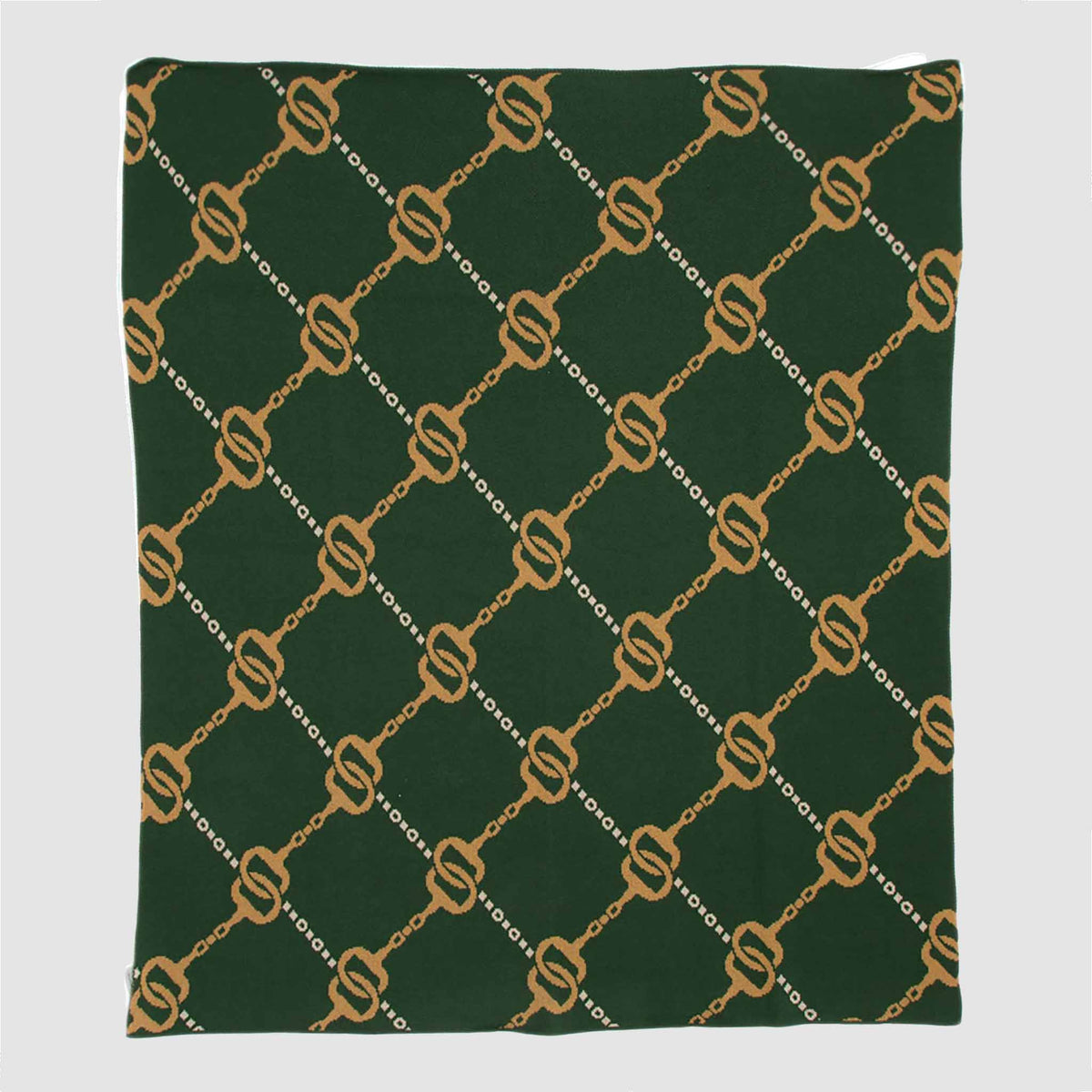 Equestrian House of Bits - Cotton Sustainable Knit Throw Blanket