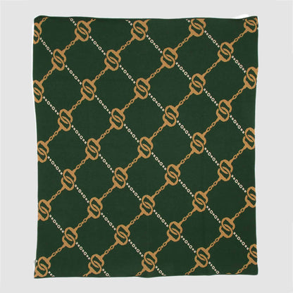 Equestrian House of Bits - Cotton Sustainable Knit Throw Blanket