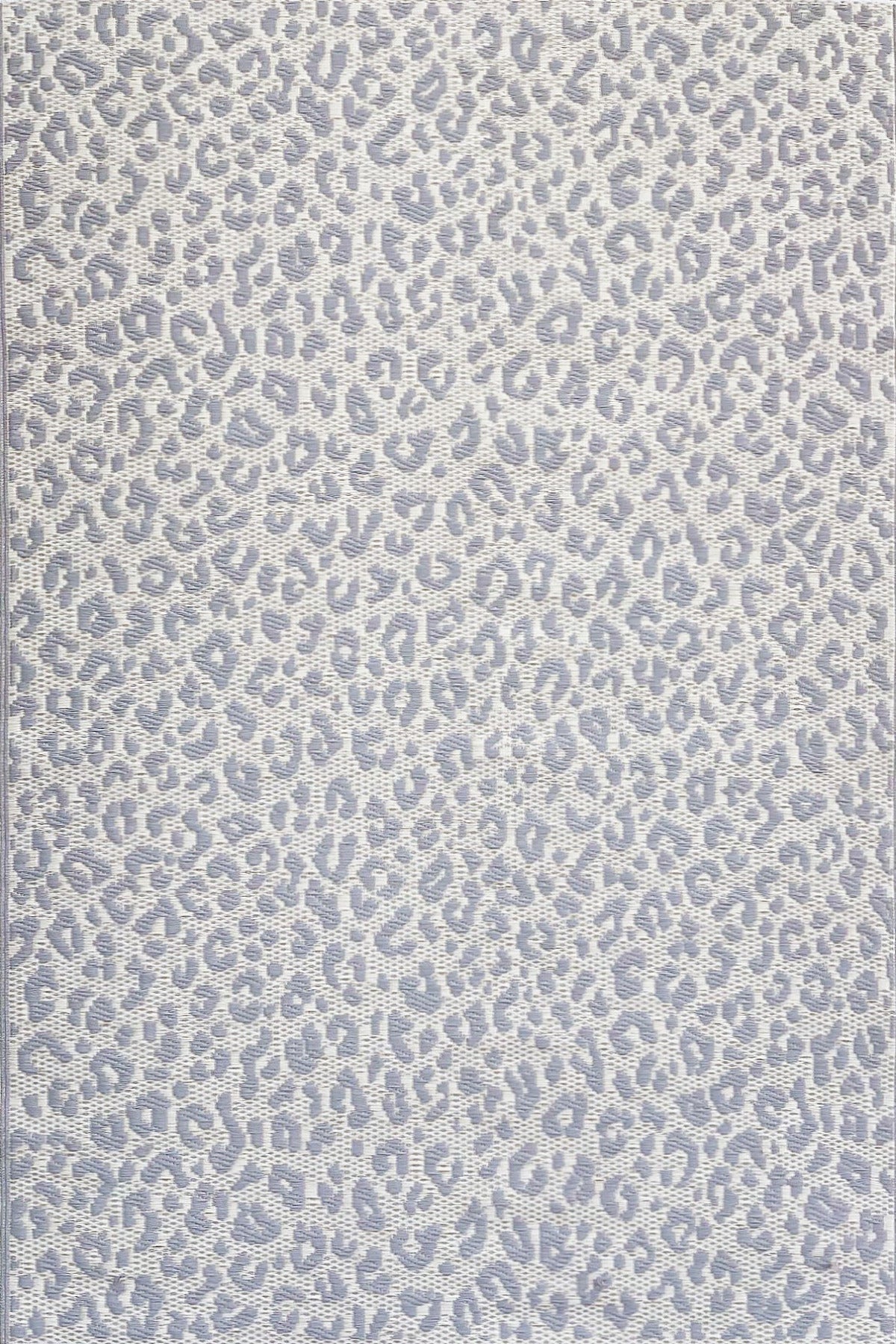 Leopard Silver &amp; Cream Outdoor Mat
