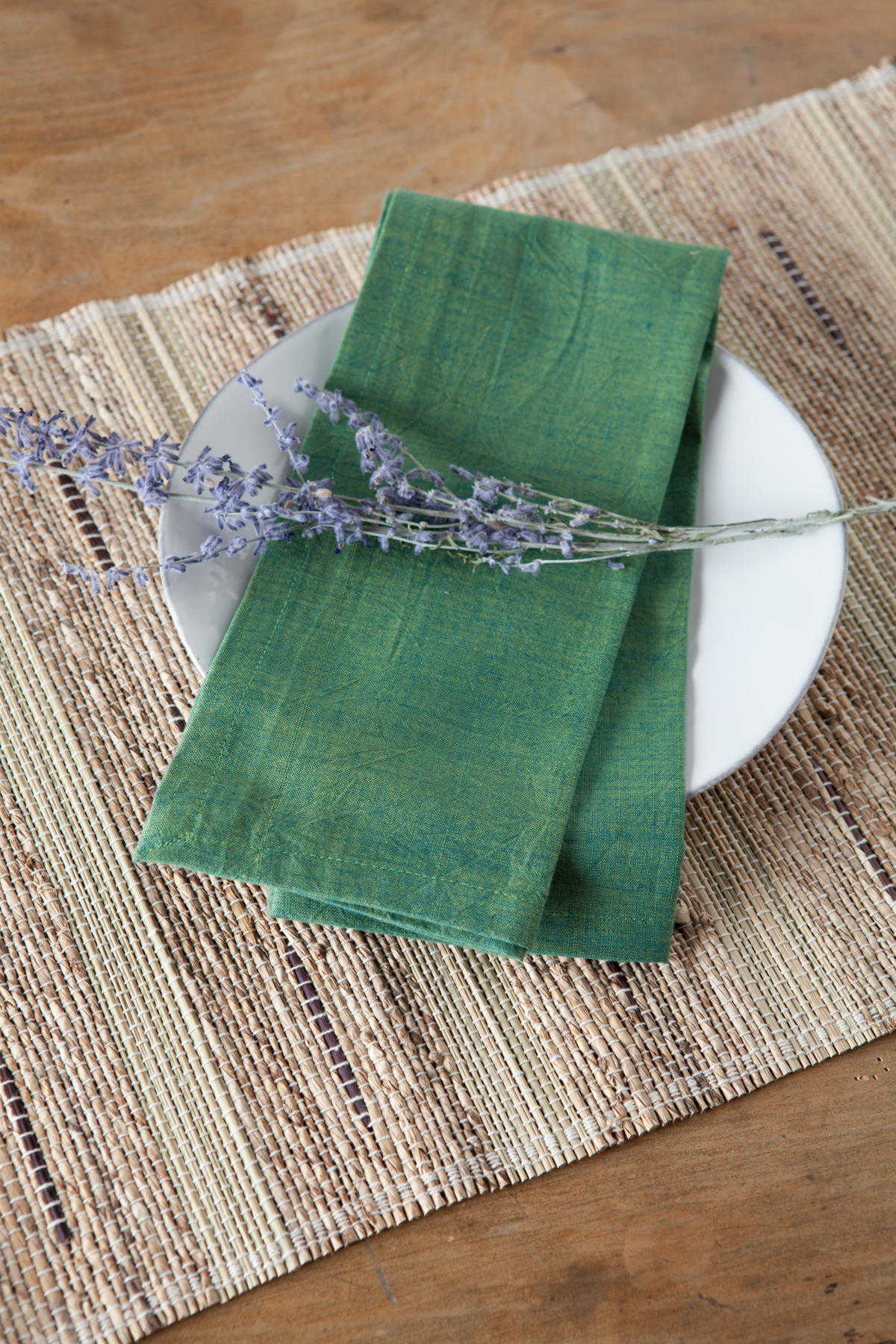 Set of 4 Handwoven Banana Fiber Placemats - 4 Styles