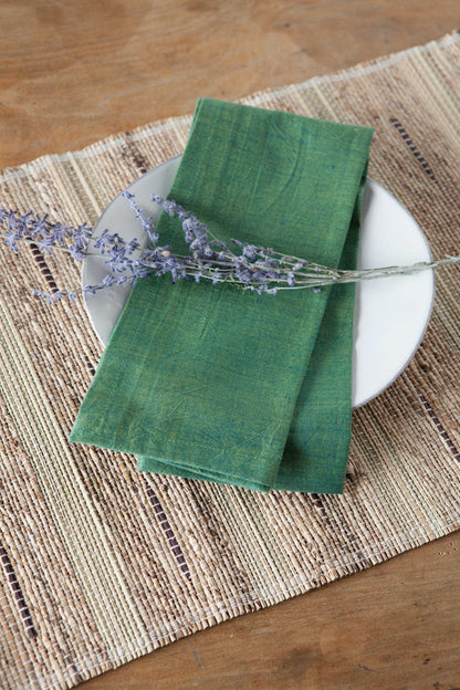 Set of 4 Handwoven Banana Fiber Placemats - 4 Styles