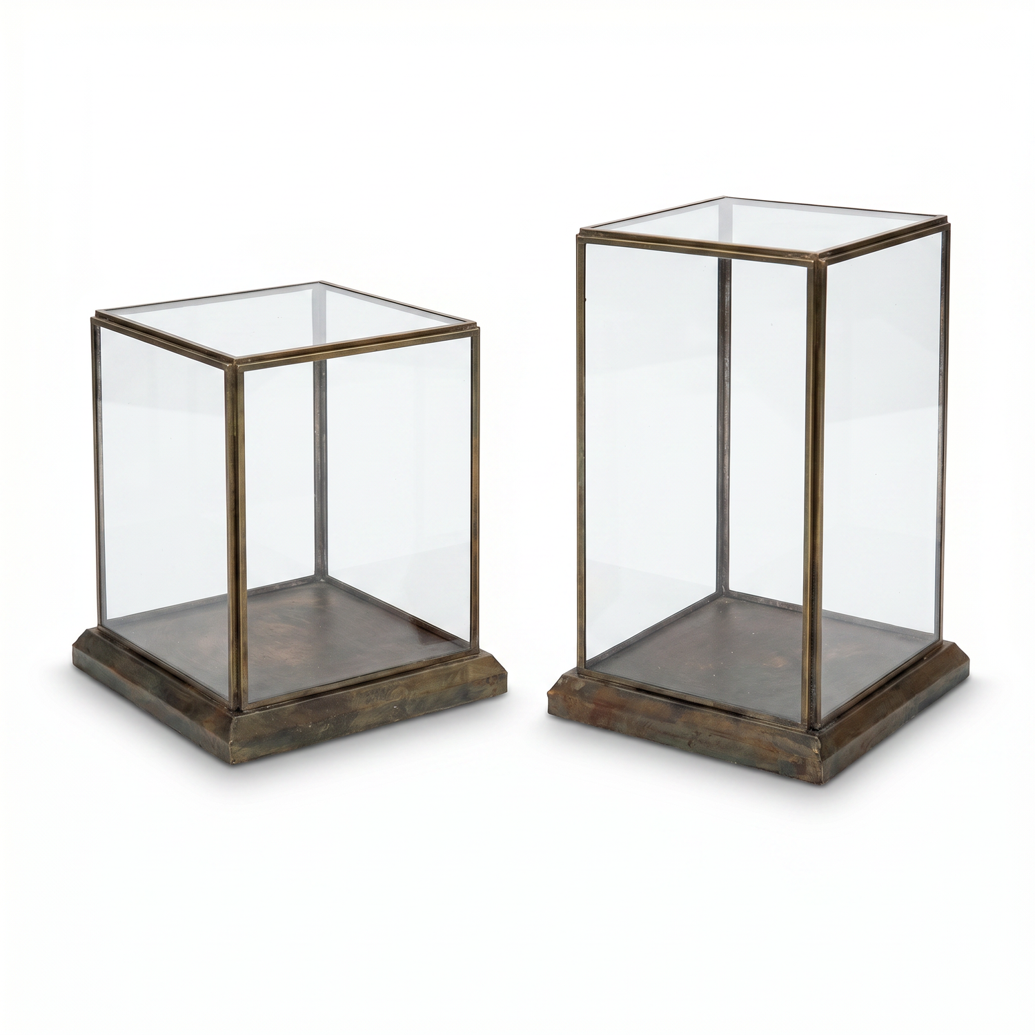 Aged Antique Glass Display Case