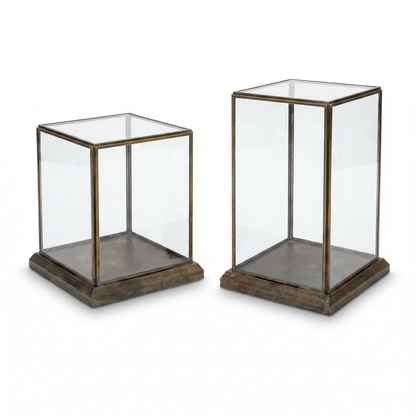 Aged Antique Glass Display Case