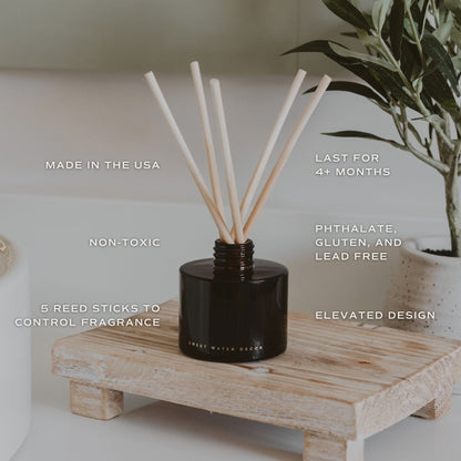 Farmhouse Amber Tinted Glass Jar Reed Diffuser