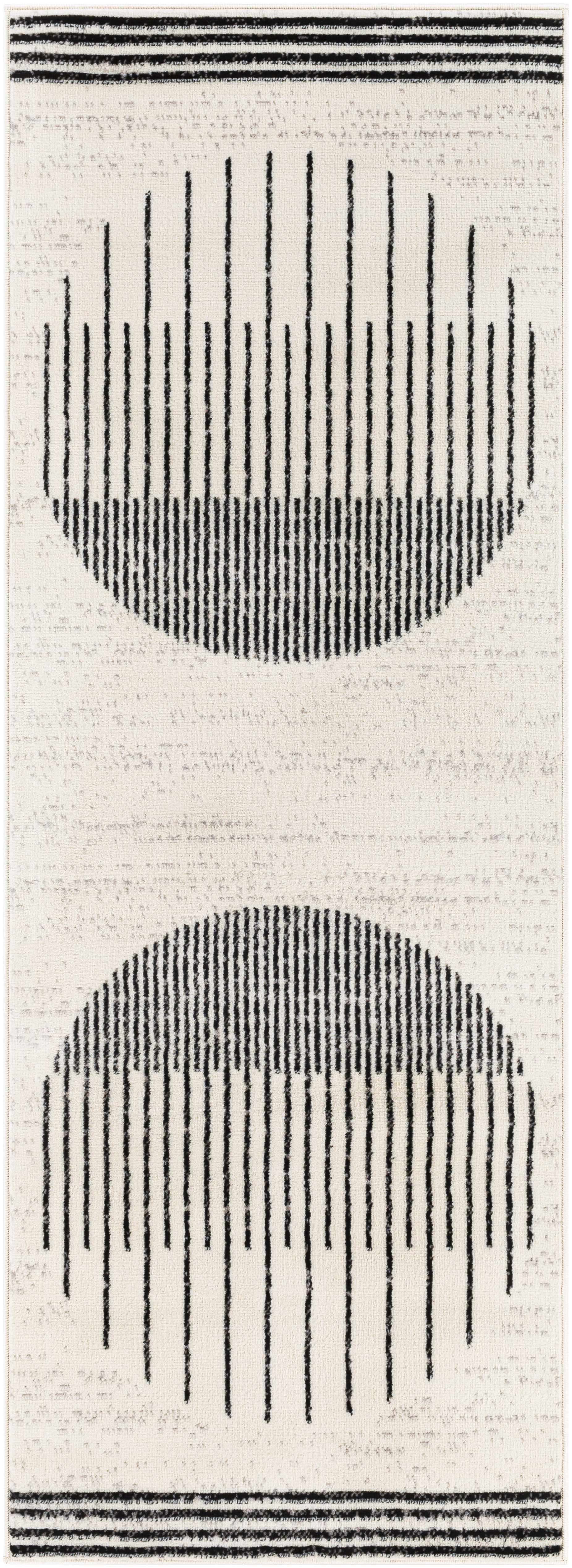 Angus Black&amp;White Geometric Area Rug