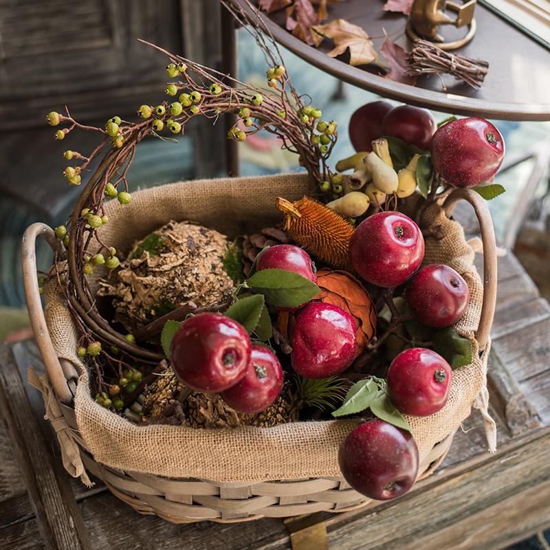 Artificial Fruit Artificial Red Apple Stem - 15 inch