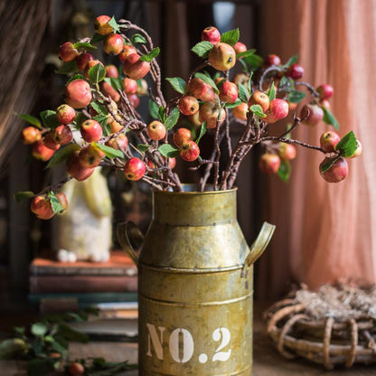 Artificial Mini Apple Stems in Red - 23 inch