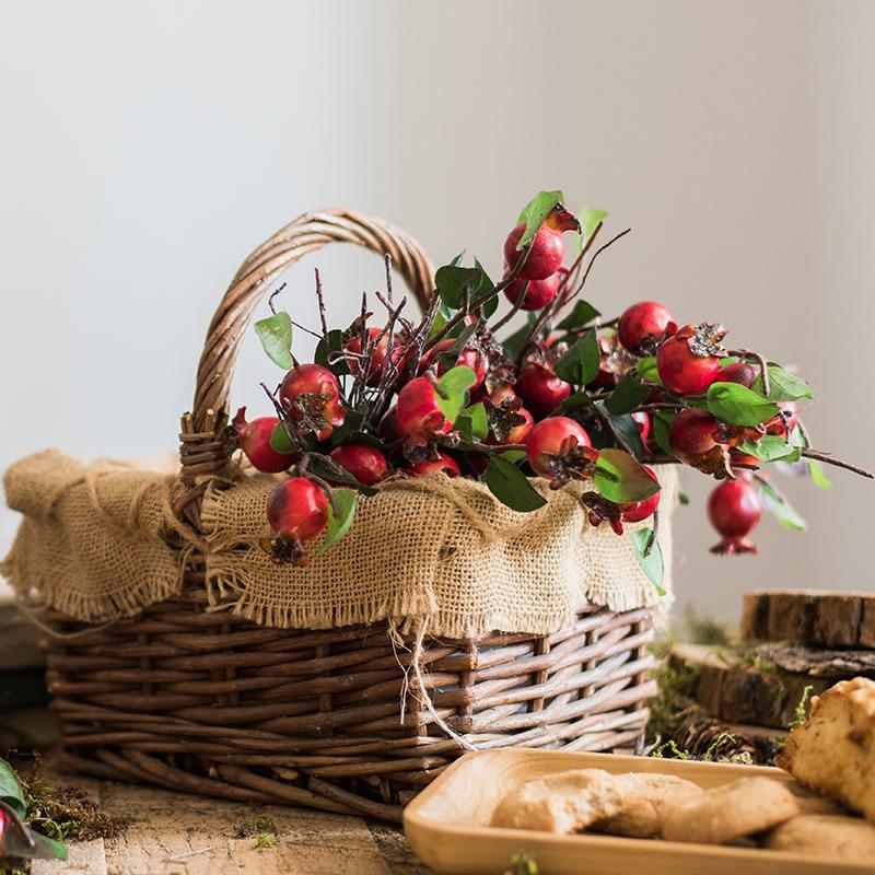 Artificial Fruit Pomegranate Fruit Bouquet - 12"