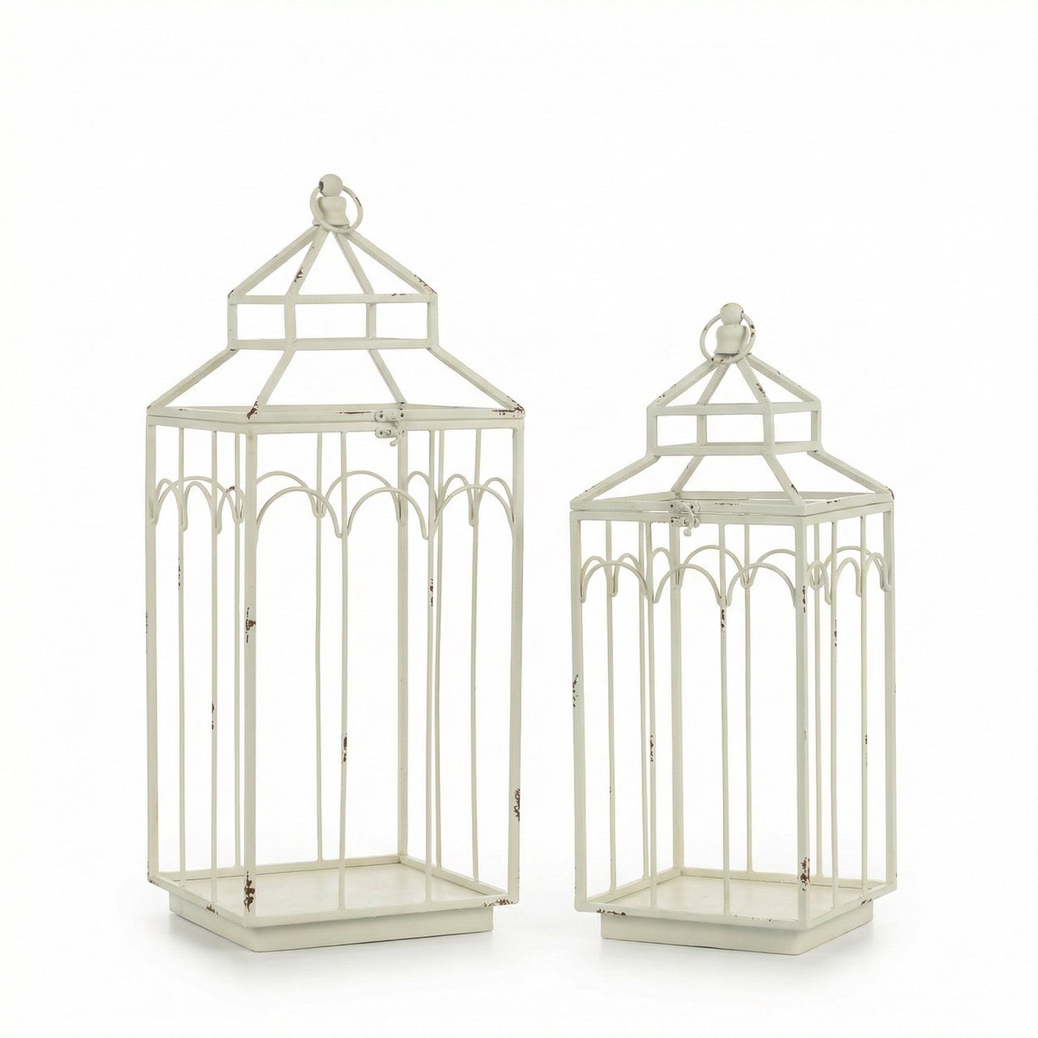 Ashley White Metal Lantern