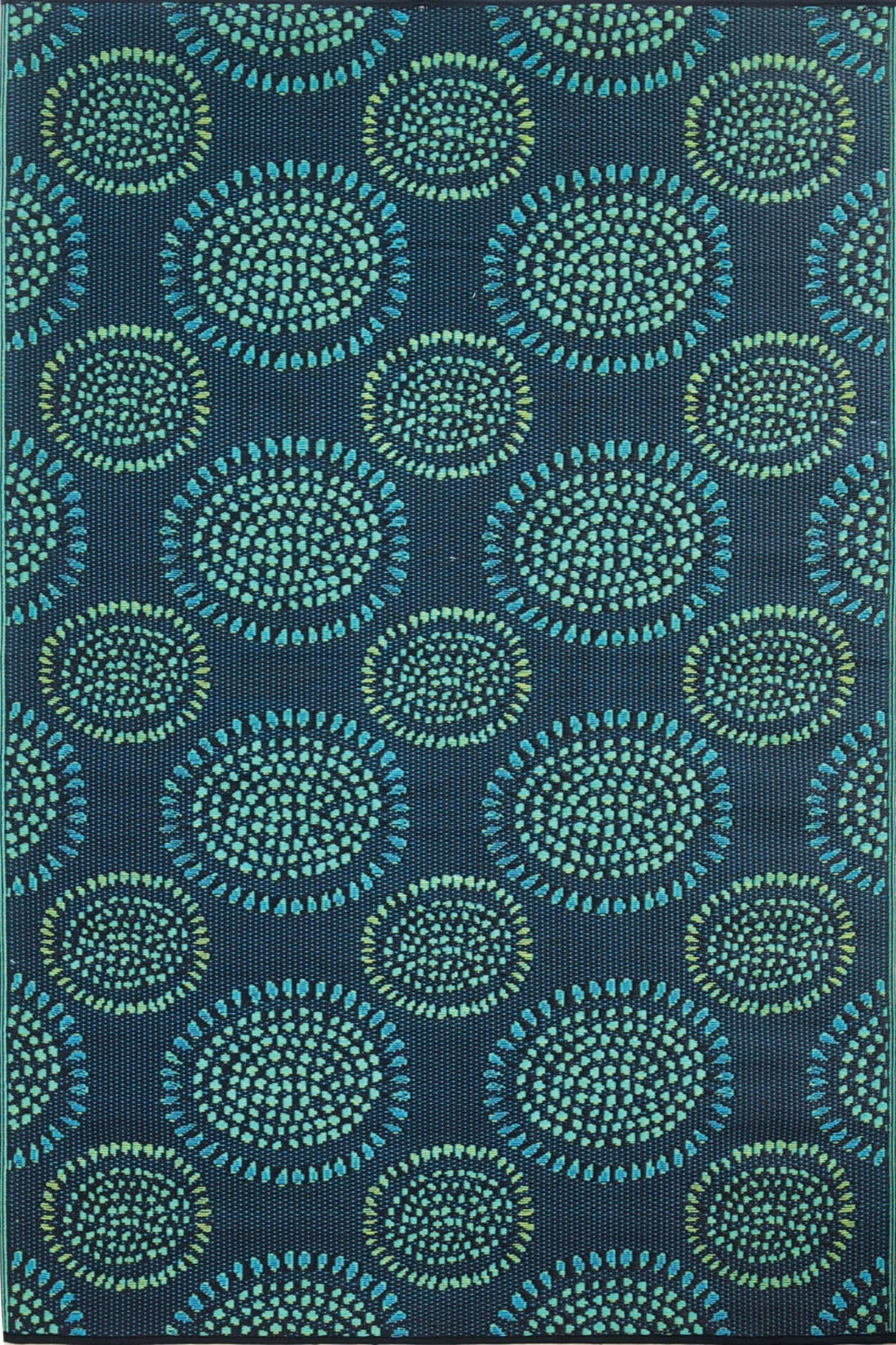 Molly Navy &amp; Aqua Outdoor Mat