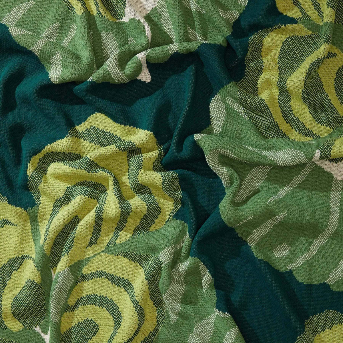 Floréal 7 by E.A. Seguy - Cotton Sustainable Knit Floral Throw Blanket