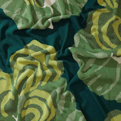 Floréal 7 by E.A. Seguy - Cotton Sustainable Knit Floral Throw Blanket